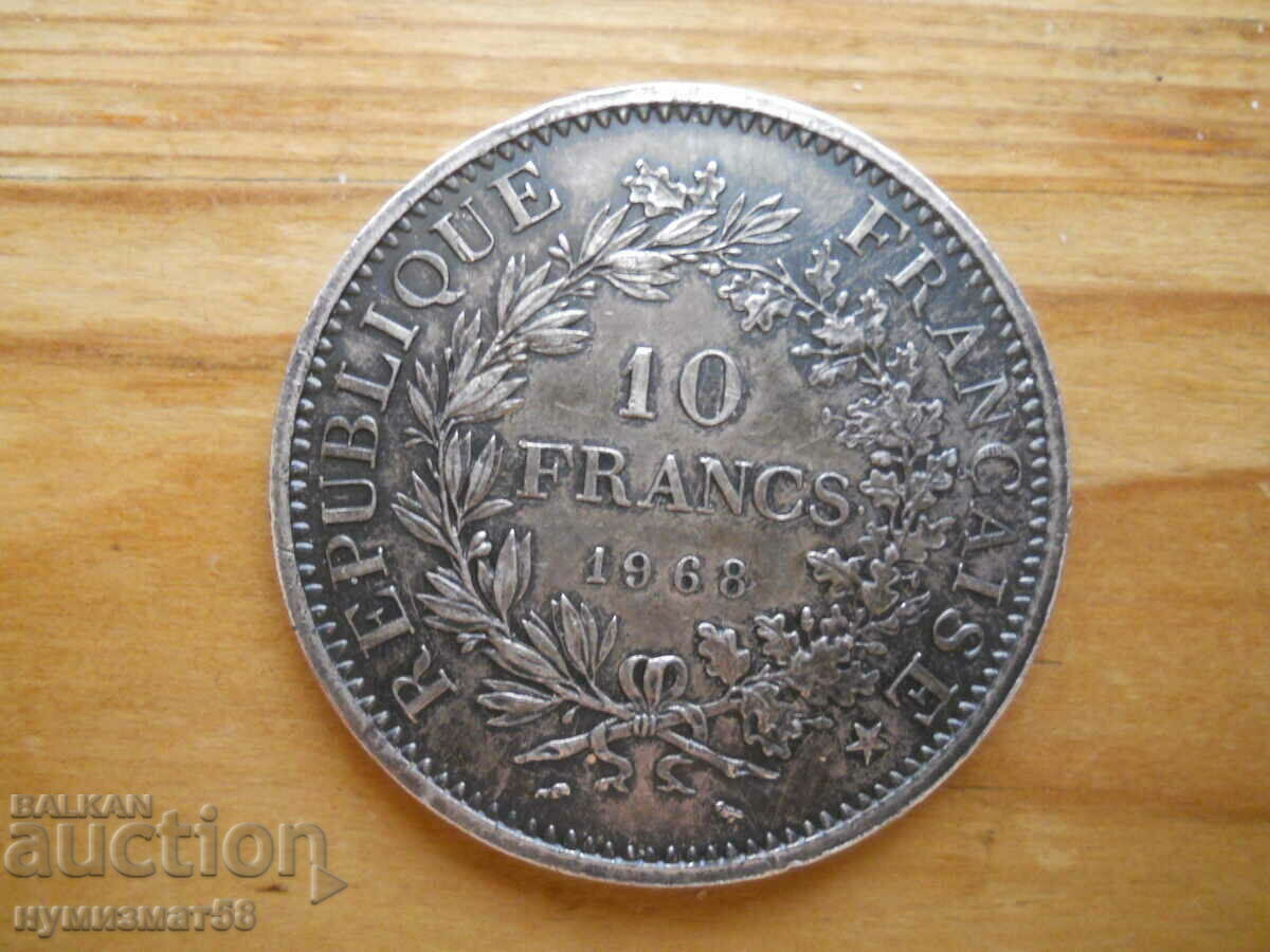 10 franci 1968 - Franța (argint)