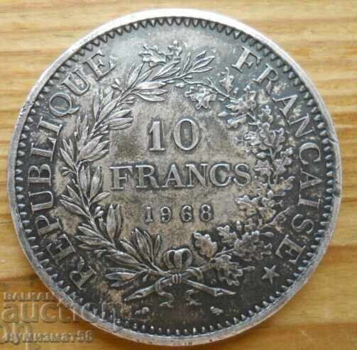 10 franci 1968 - Franța (argint)