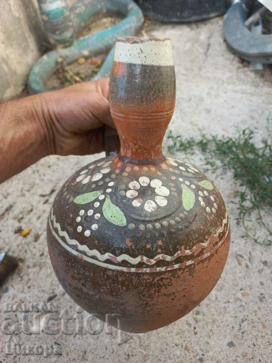 Auction  LARGE OLD PAINTED POTTERY