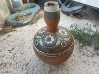 LARGE OLD PAINTED POTTERY