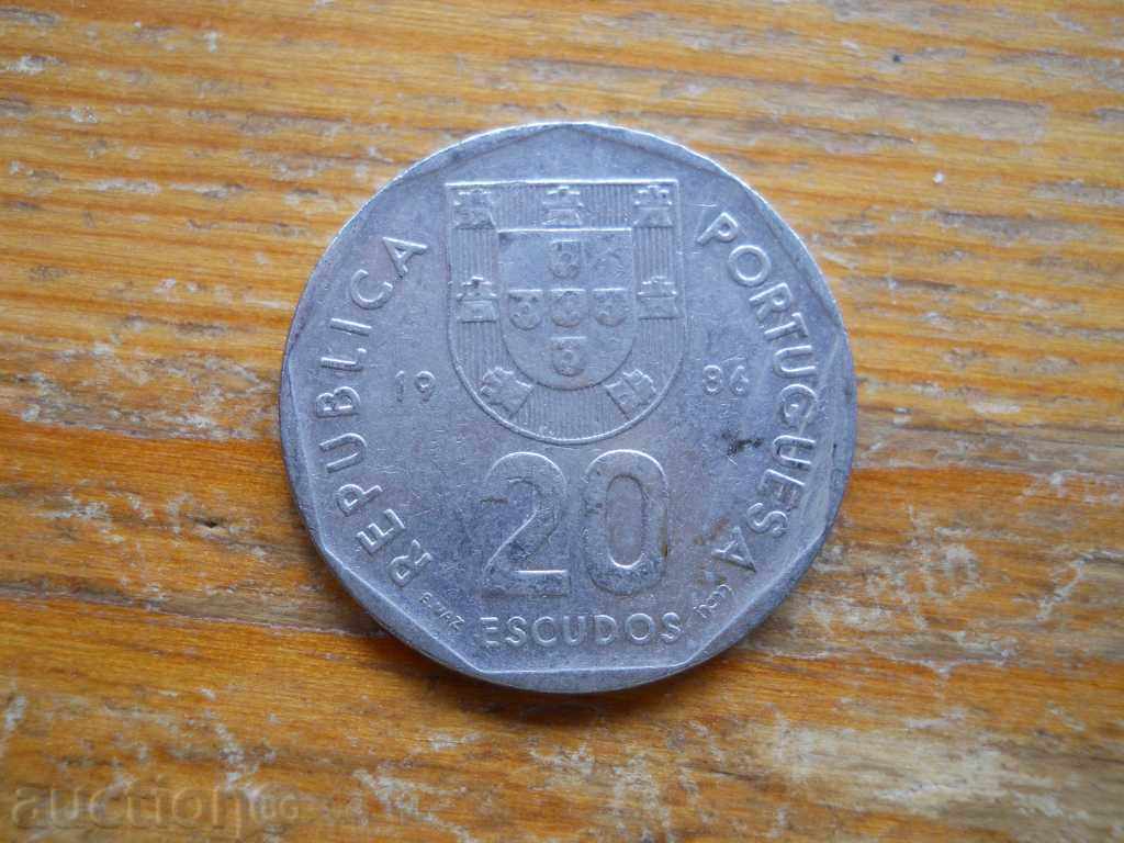 20 escudos 1986 - Portugal