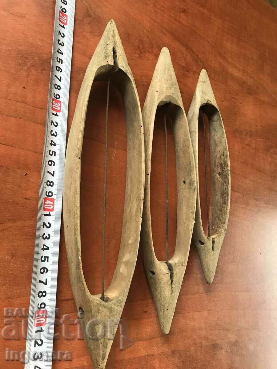 Auction  SHUTTLE LOOM WEAVING SHUTTLE WOOD-3 PCS.