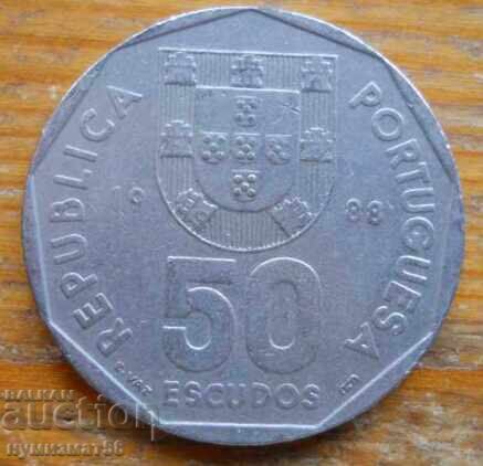 50 escudos 1988 - Portugal