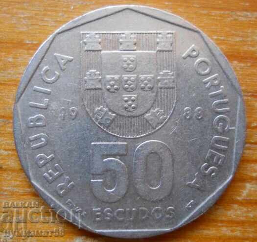 50 escudos 1988 - Portugal