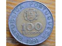 100 escudos 1991 - Portugalia (bimetal)