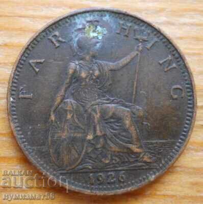 1 Farthing 1926 - Marea Britanie (Regele George V)