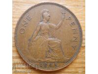 1 penny 1945 - Marea Britanie (regele George al VI-lea)