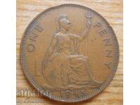 1 penny 1945 - Marea Britanie (regele George al VI-lea)