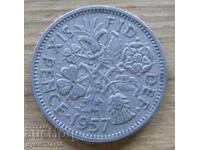 6 pence 1957 - Great Britain (Elizabeth II)