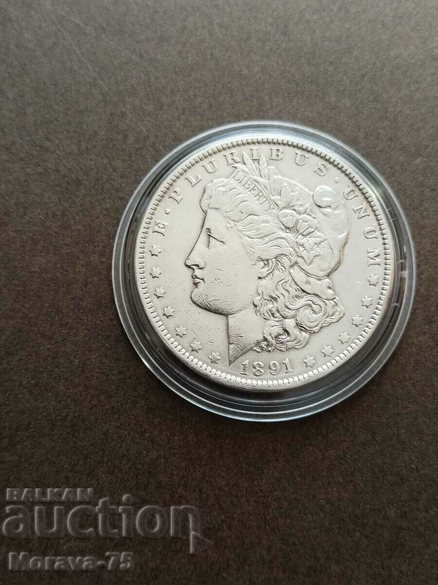 Morgan dollar 1891 silver