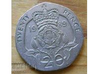 20 pence 1989 - Great Britain