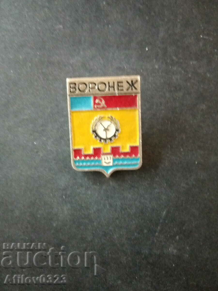 Badge of the city of Voronezh, USSR.