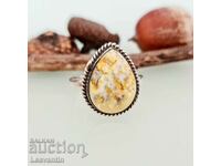 5119 Silver ring with Bee Jasper