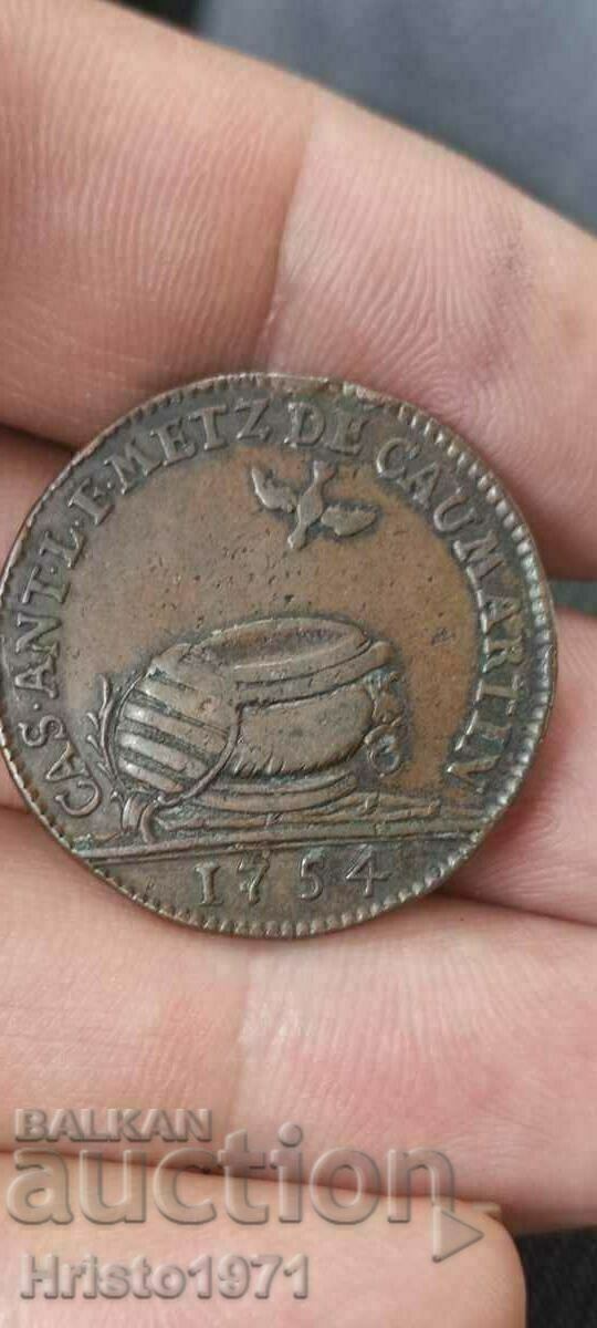 French Token 1754 City of Metz French Token 1754 City of Metz