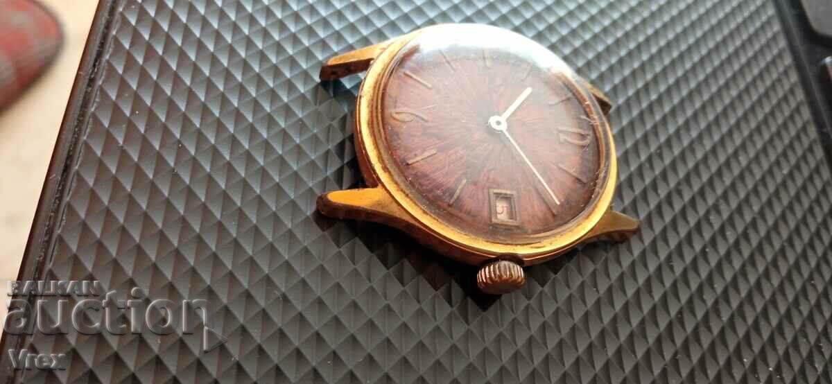 Auction Gold Plated Mechanical Watch - Works Auction Gold Plated Mechanical Watch - Works
