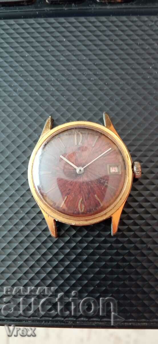 Gold Plated Mechanical Watch - Works