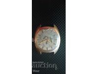 Gold Plated Mechanical Watch - Works