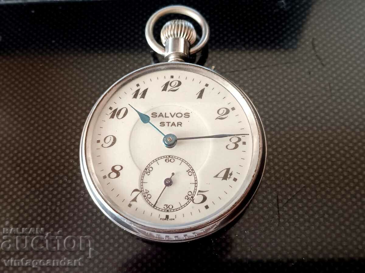 Antique Salvos star pocket watch, working