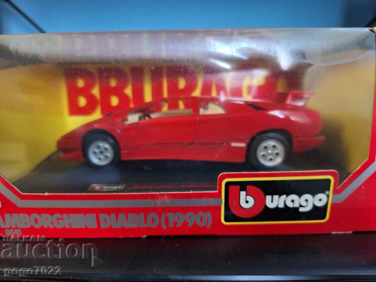 LAMBORGHINI  DIABLO  1990г 1/24 BBURAGO ITALY 