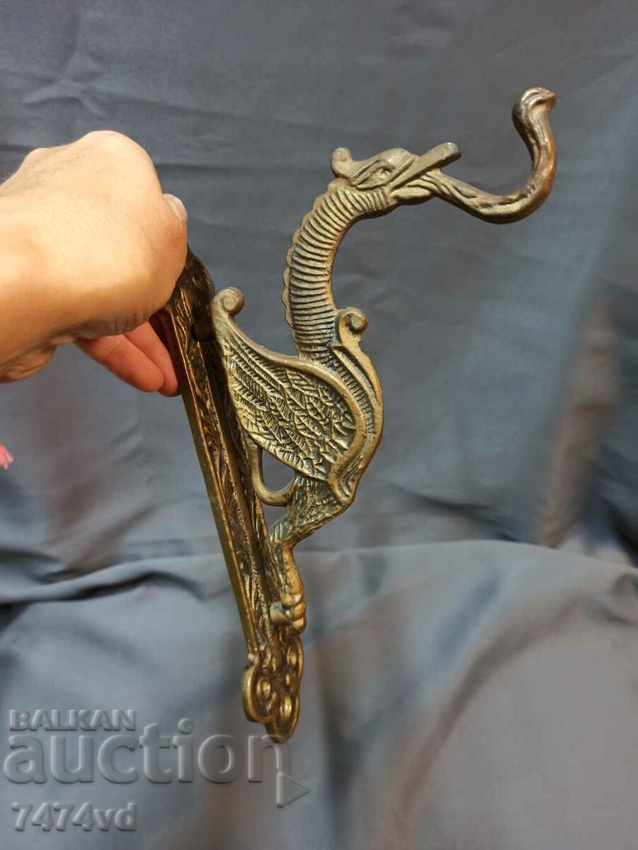 Bronze massive dragon pendant 23 cm long