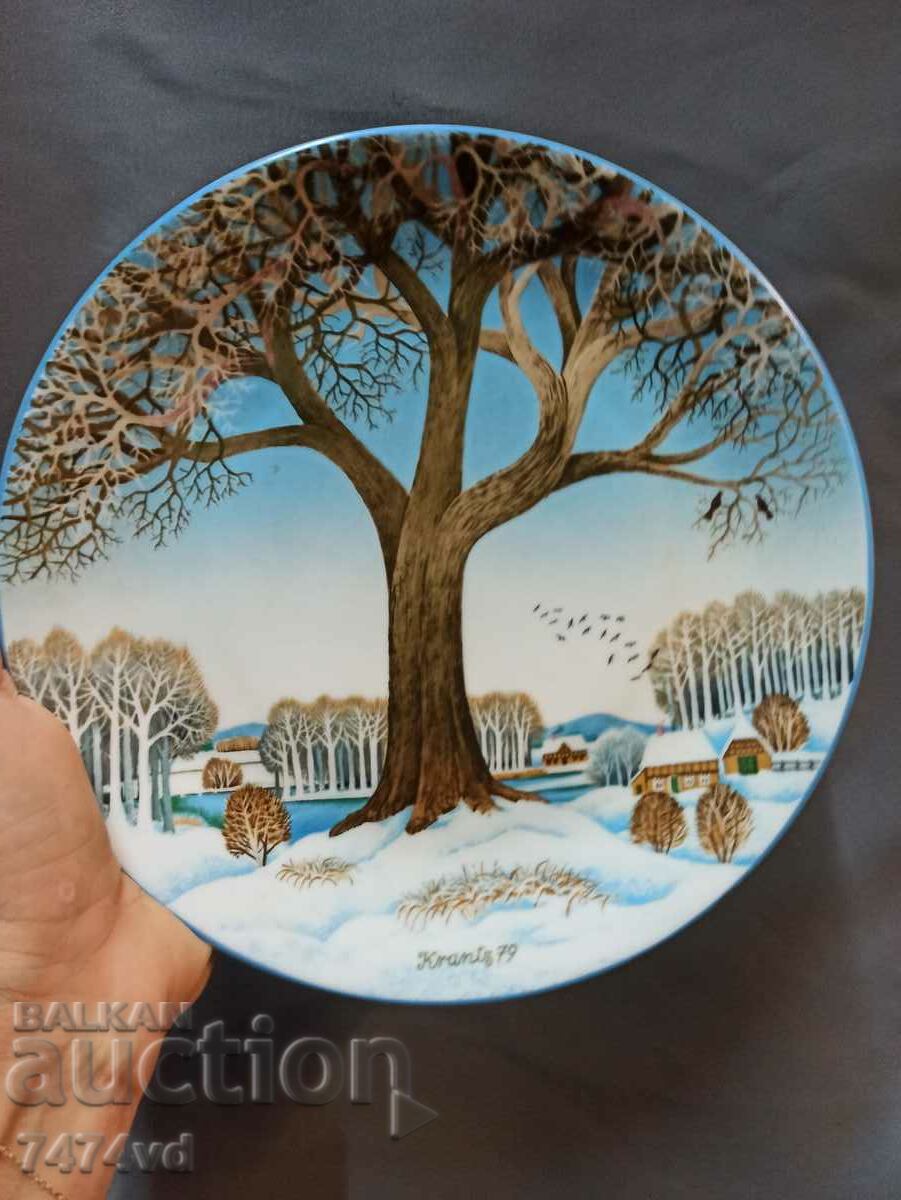 Porcelain wall plate company Bavaria - KRANTZ 79. WINTER