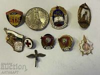 10 pieces of badges, signs of communism, most on screws, rare enamel