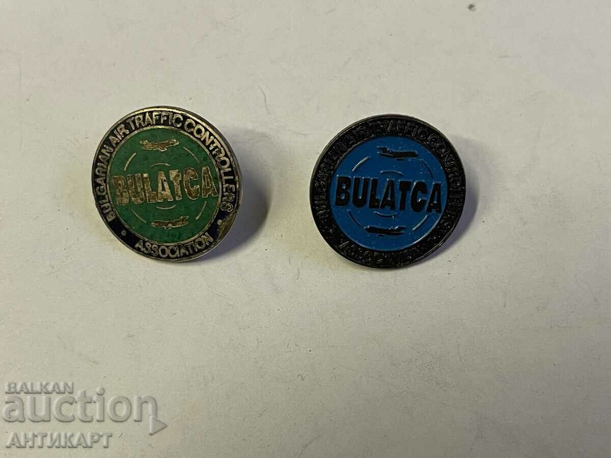 2 pieces signs badges Aviation Air control BULATCA rare !