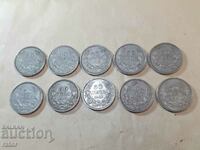 Coins 50 BGN 1940 Kingdom of Bulgaria - 10 pieces