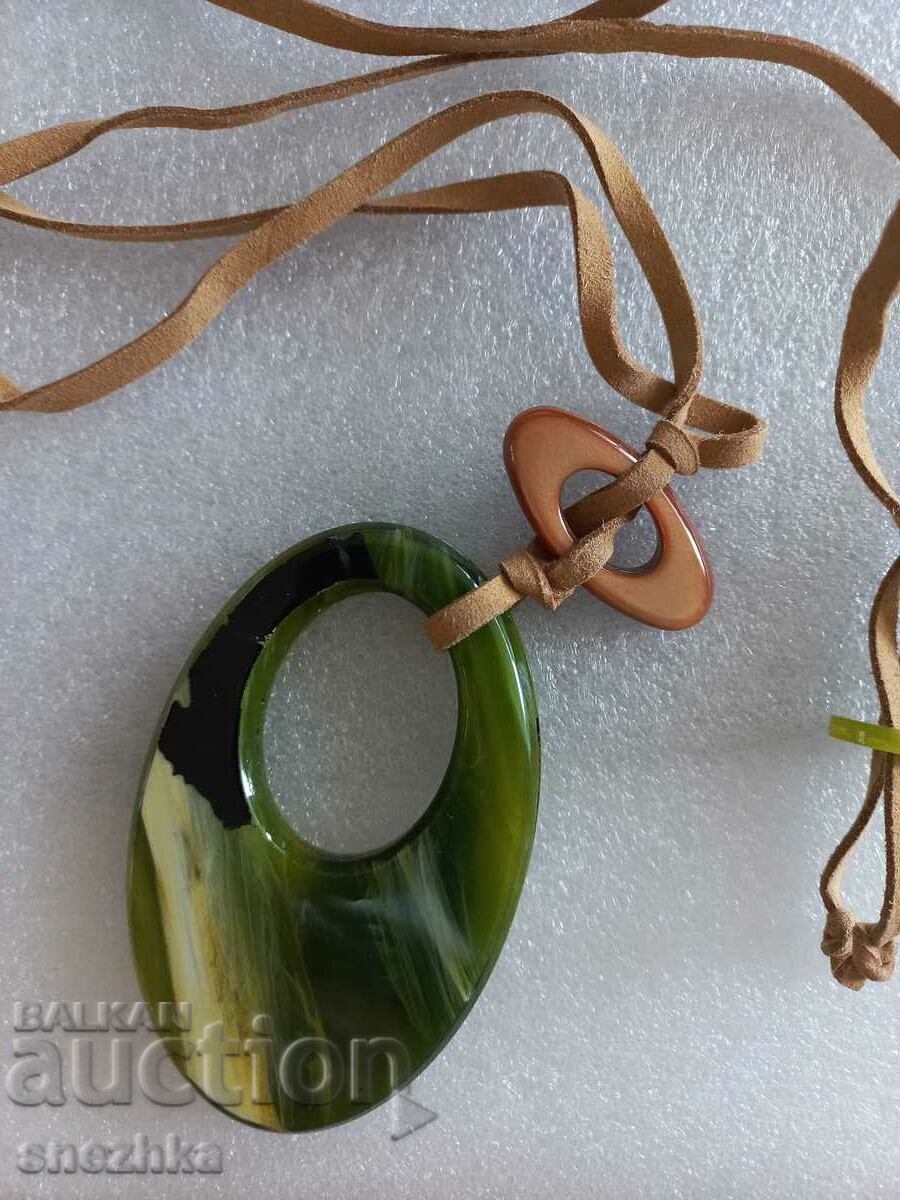 Jewelry - necklace - resin pendant, large with price 15.00 BGN | € 7.67 Jewelry - necklace - resin pendant, large with price 15.00 BGN | € 7.67