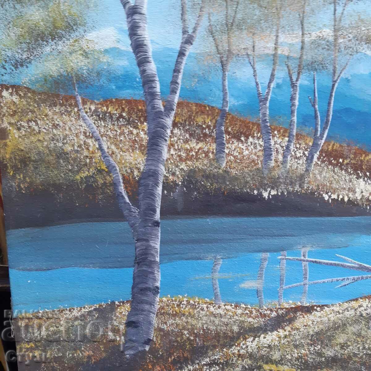 Painting "Landscape" by Yu. Radev, oil, 50 x 60 cm with price 220.00 BGN | € 112.48 Painting "Landscape" by Yu. Radev, oil, 50 x 60 cm with price 220.00 BGN | € 112.48