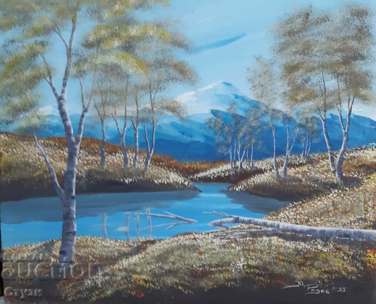 Картина "Пейзаж"Ю.Радев, масло, 50 х 60 см-Разпродажба