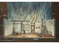 Painting Tempera paints Theater / Operetta stage design