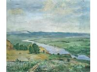 Картина "Полски пейзаж", масло, 60 х 72 см-Разпродажба