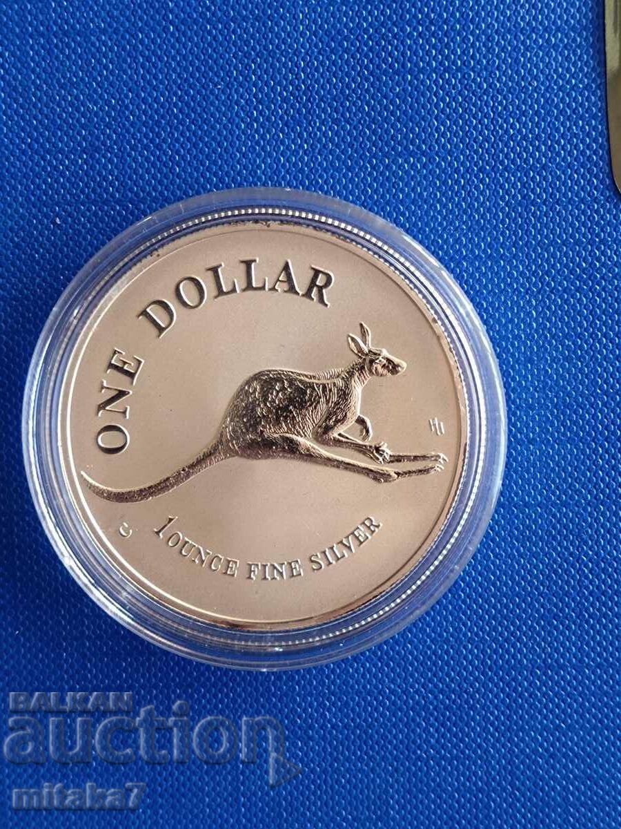 Moneda cangur de argint, 1 oz, 1994, Australia