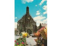 Germany - postcard - traveled - view from Nuremberg