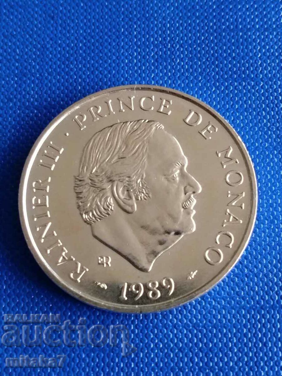 Moneda de argint 100 de franci 1989, Monaco