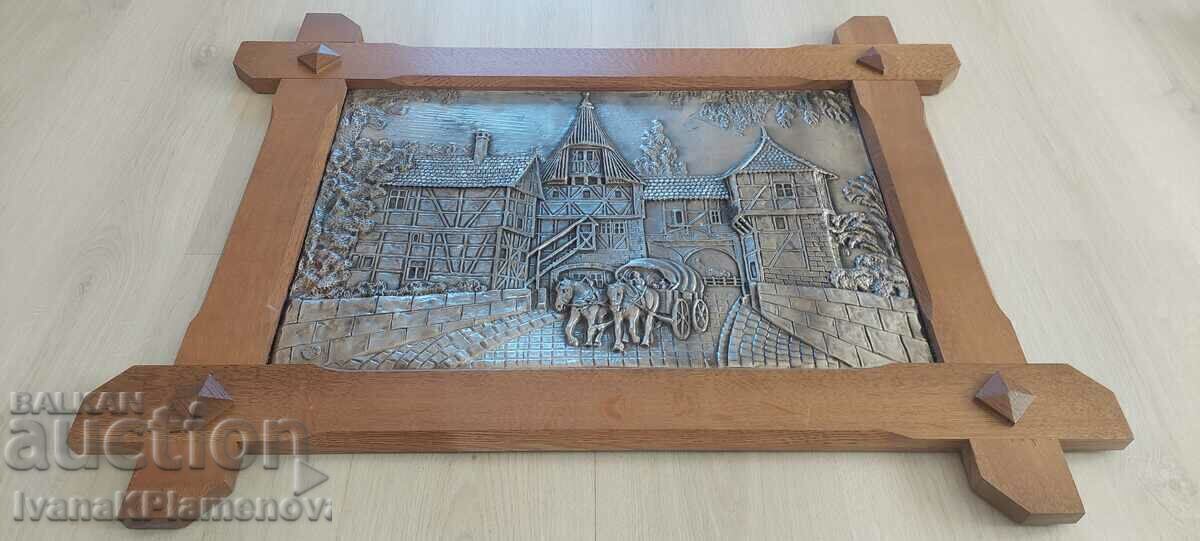 Panel metal frame wood 80cm 60cm with price 50.00 BGN | € 25.56 Panel metal frame wood 80cm 60cm with price 50.00 BGN | € 25.56