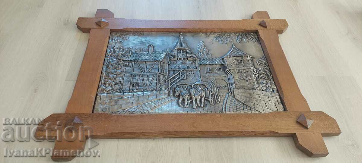 Panel metal frame wood 80cm 60cm - 6