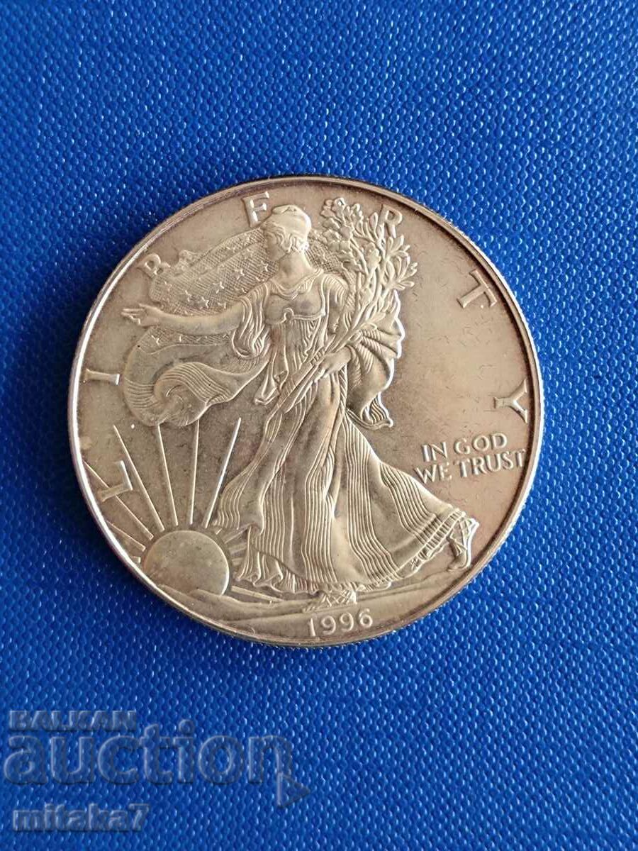 Moneda de argint Vultur american 1996 de 1 oz