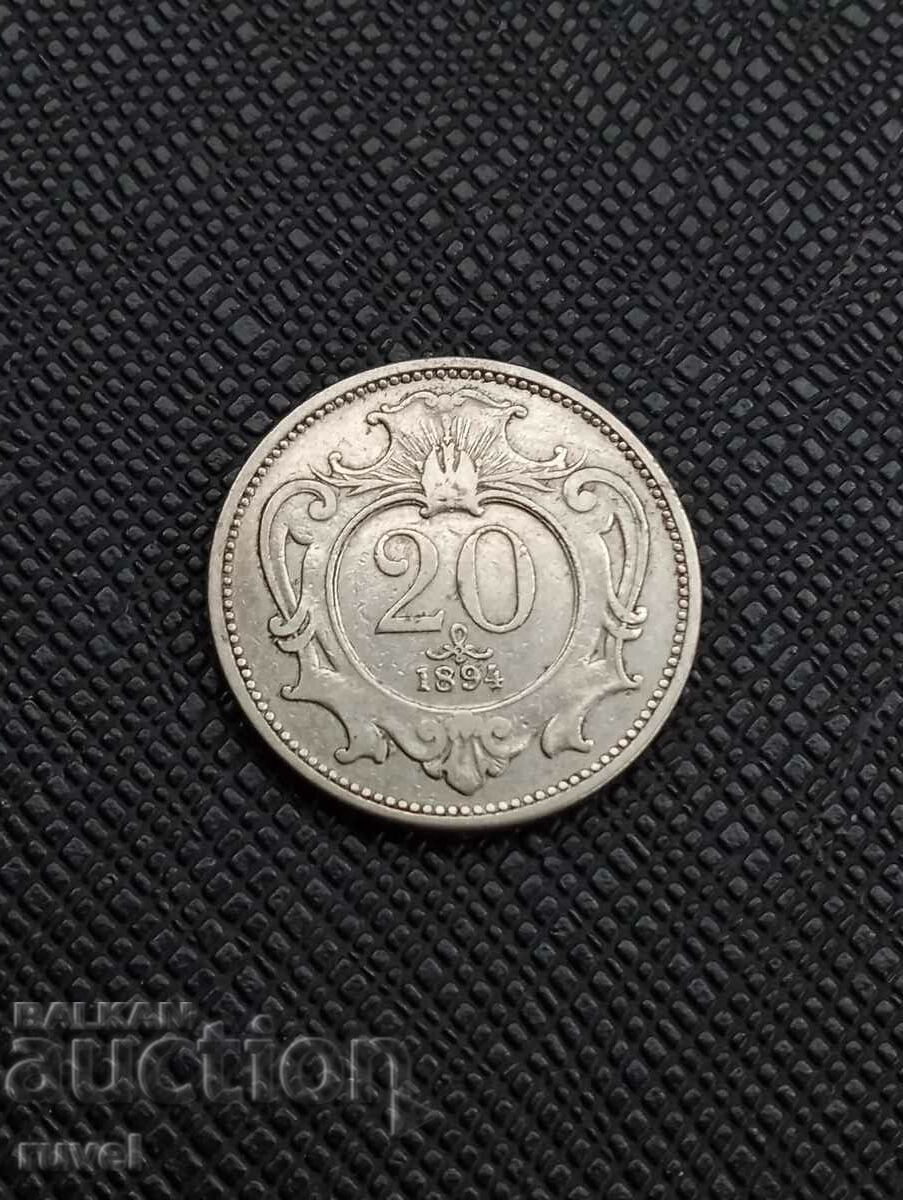Austria, 20 Heller 1894 Austria, 20 Heller 1894