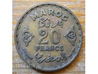 20 francs 1952 - Morocco (Mohammed V)