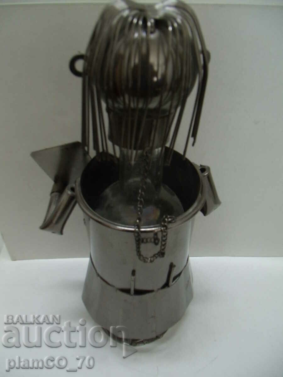 Auction No.*7716 holder / stand for a bottle - metal figure Auction No.*7716 holder / stand for a bottle - metal figure