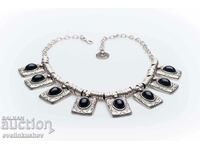 Silver plated necklace KN-0301001013