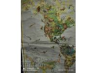 Old map 1961 from Sotsa (Natural landscapes of the world) large