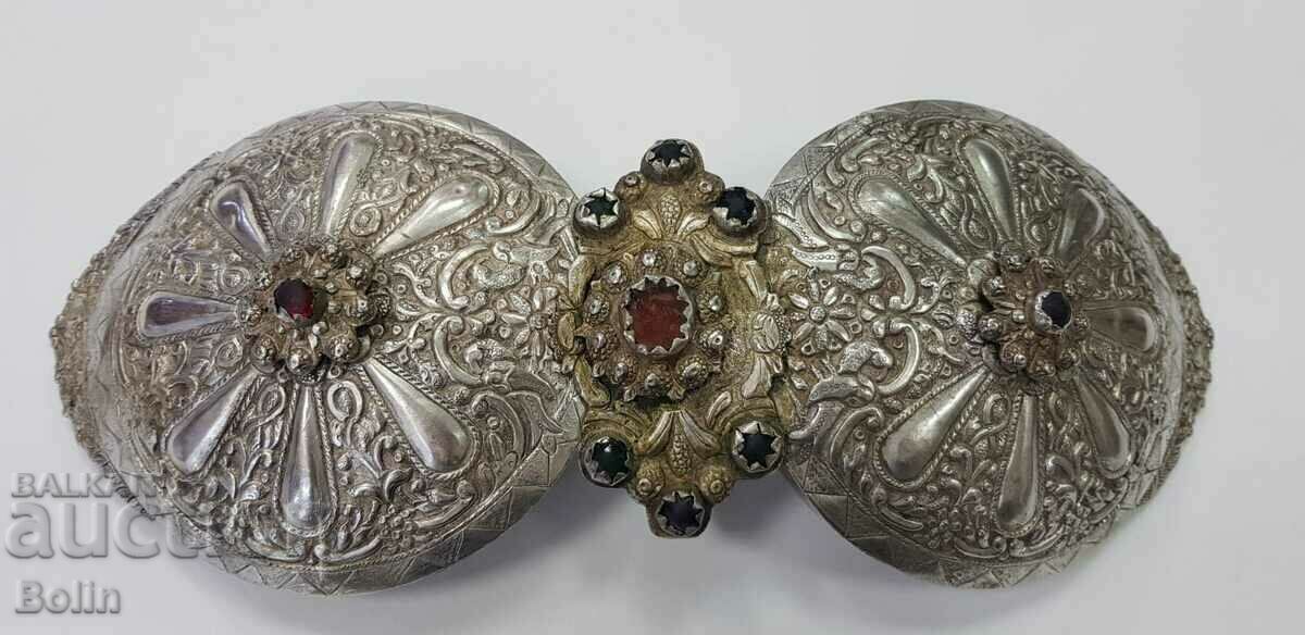 Beautiful silver revival pafta, pafti - Kyustendil 33 cm