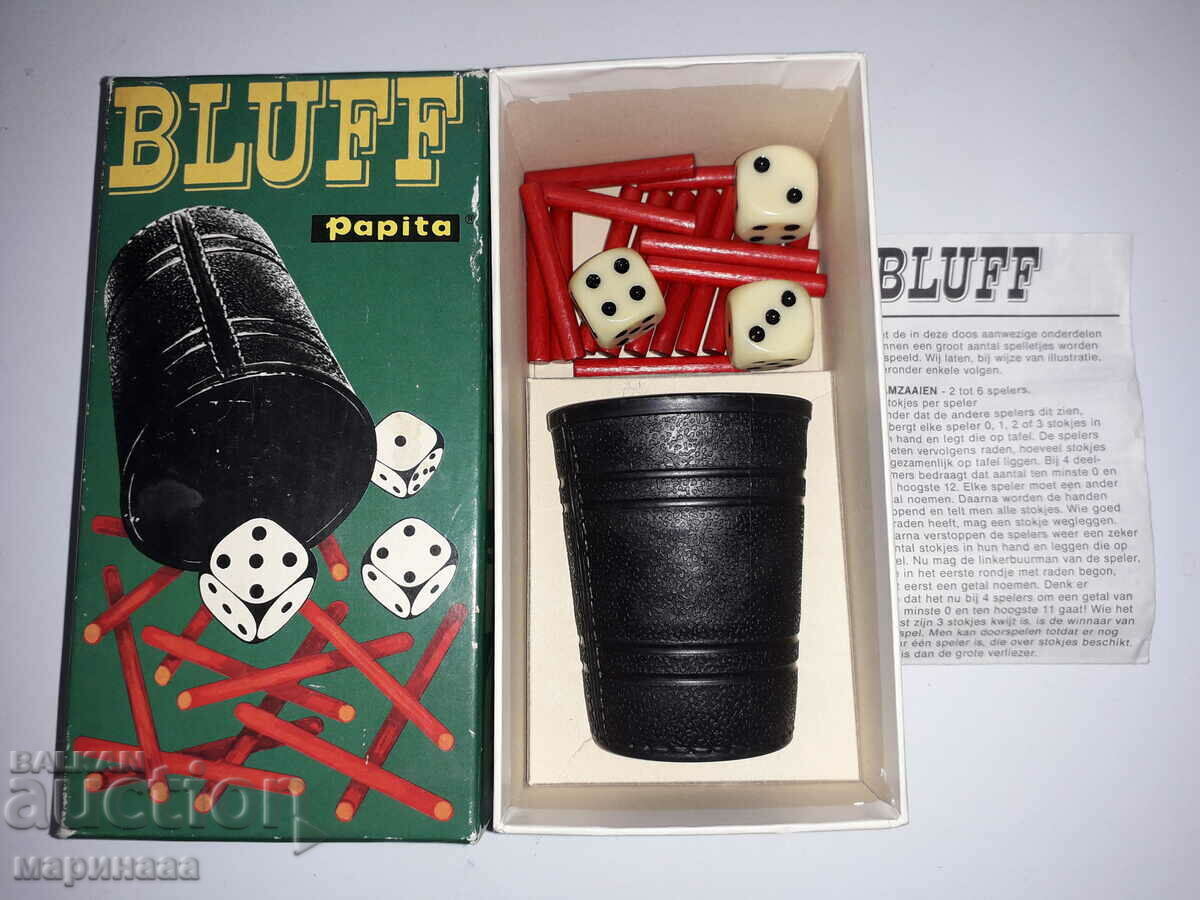 BLUFF PAPITA DICE GAME. The 70s