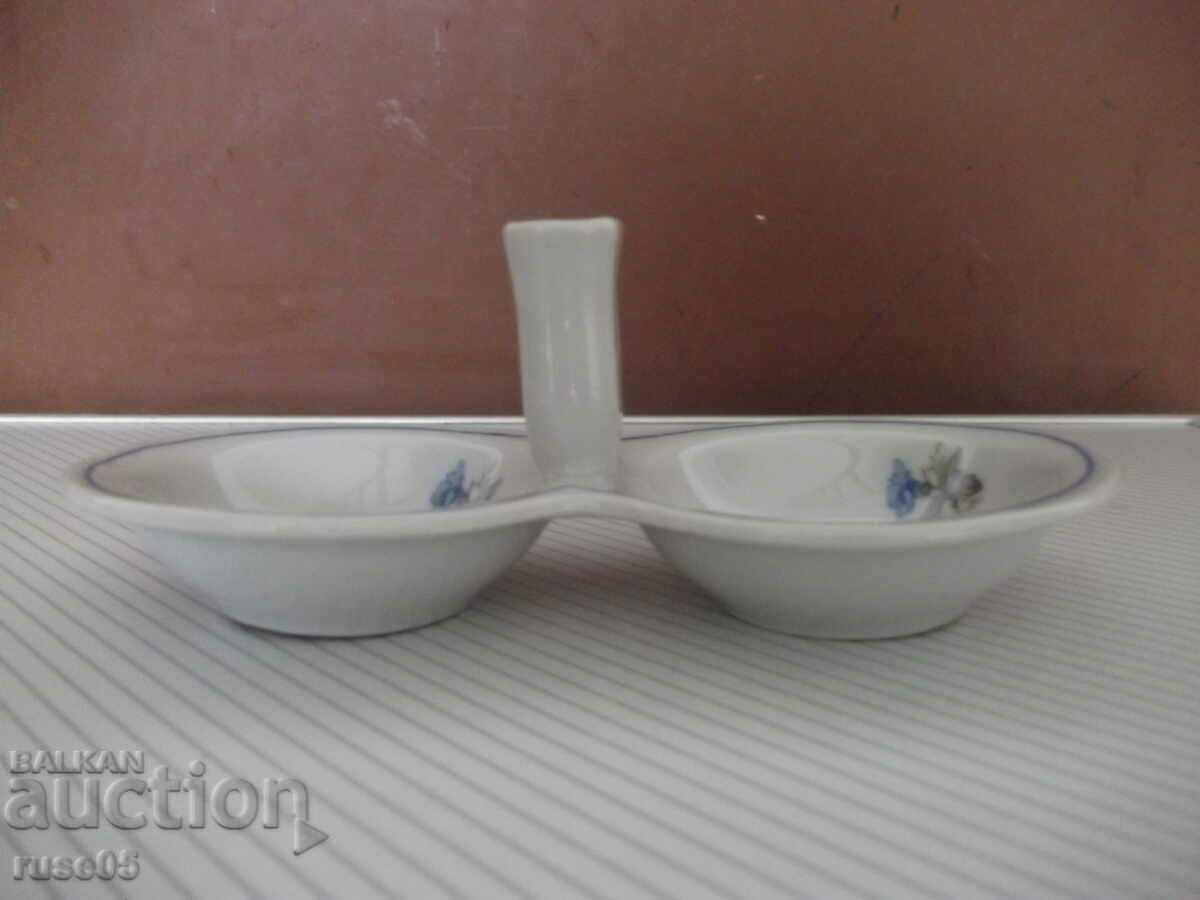 Auction Salt shaker porcelain with blue flowers Bulgarian from Sotsa Auction Salt shaker porcelain with blue flowers Bulgarian from Sotsa