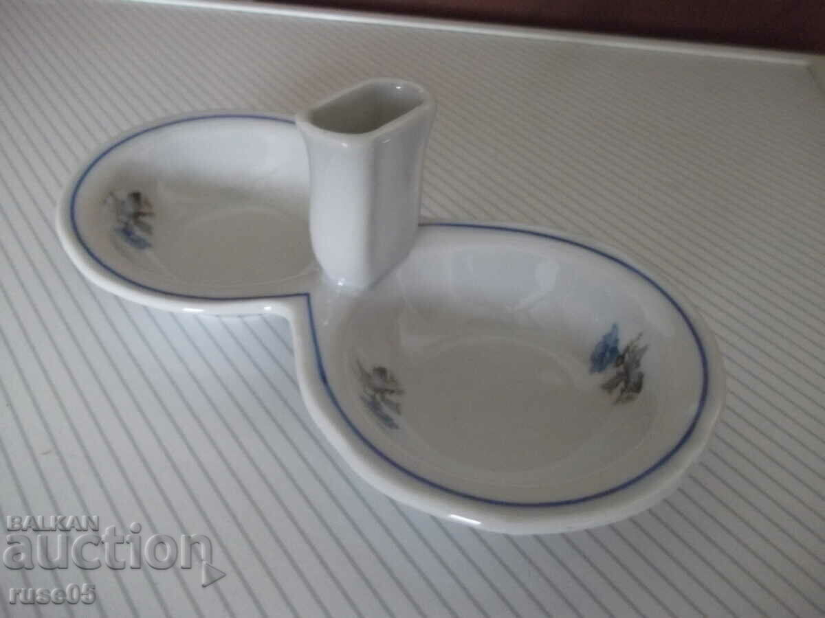 Salt shaker porcelain with blue flowers Bulgarian from Sotsa - 5 Salt shaker porcelain with blue flowers Bulgarian from Sotsa - 5