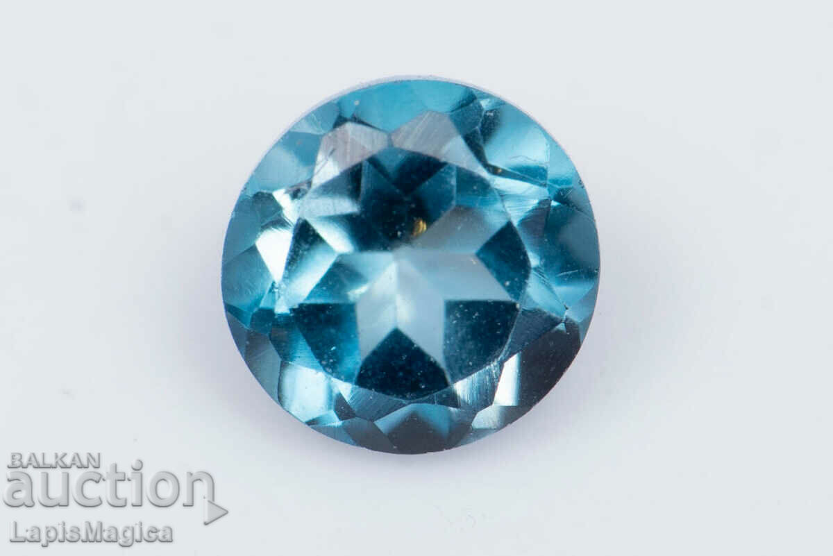 Topaz albastru din Londra 0,32ct 4mm tăiat rotund #3