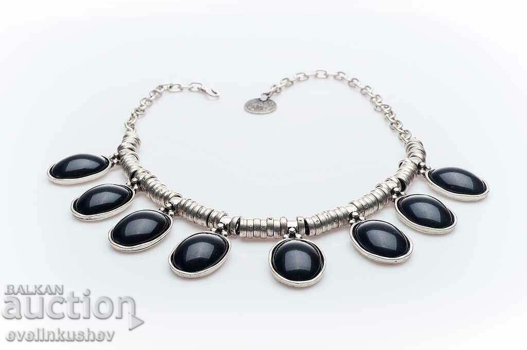 Silver plated necklace KN-0301001014